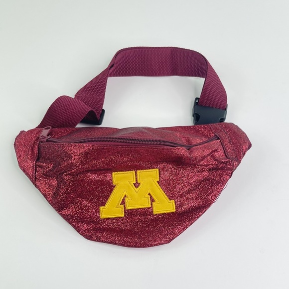 red glitter fanny pack